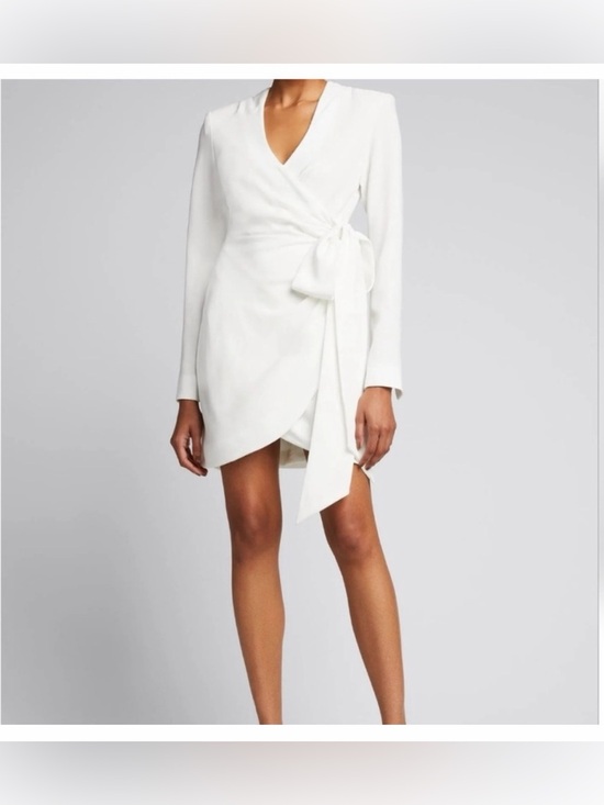 cinq a sept Dresses & Skirts - Cinq a Sept White Sierra Dress, Long Sleeve Wrap Dress